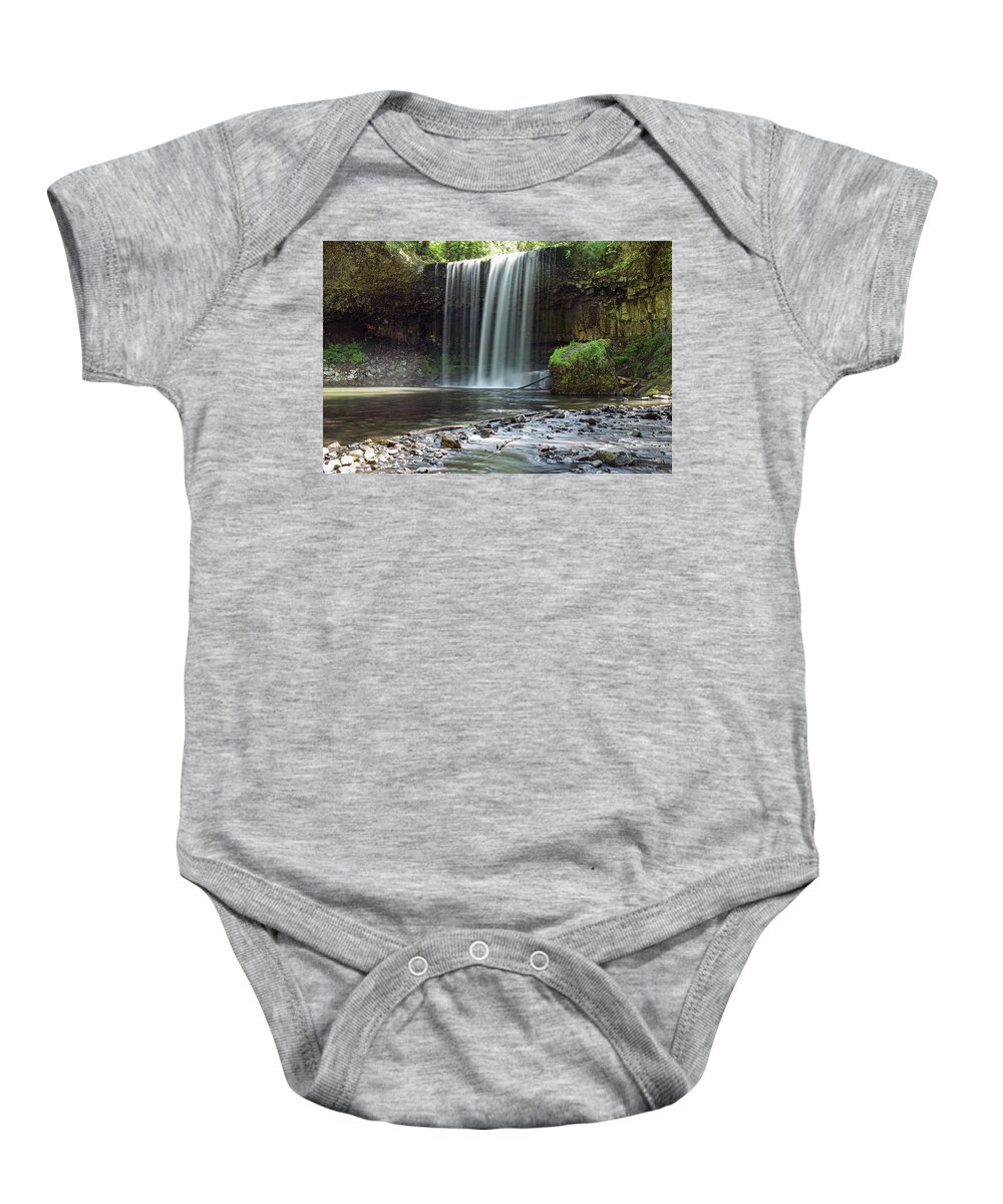 Beaver Creek Baby Onesie featuring the photograph Beaver Creek Falls by Jeff Swan