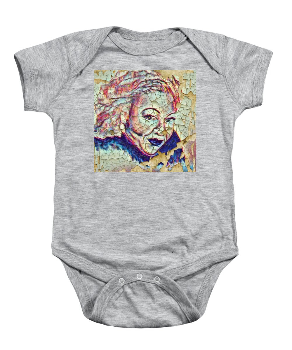  Baby Onesie featuring the painting Beloved Toni by Angie ONeal