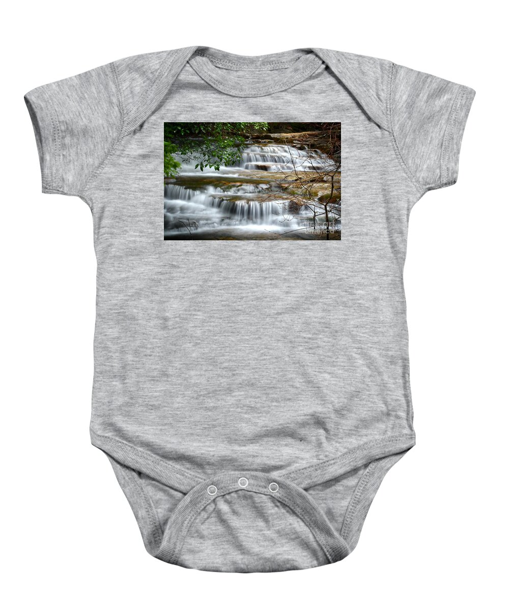 Big Laurel Creek Baby Onesie featuring the photograph Big Laurel Creek by Phil Perkins