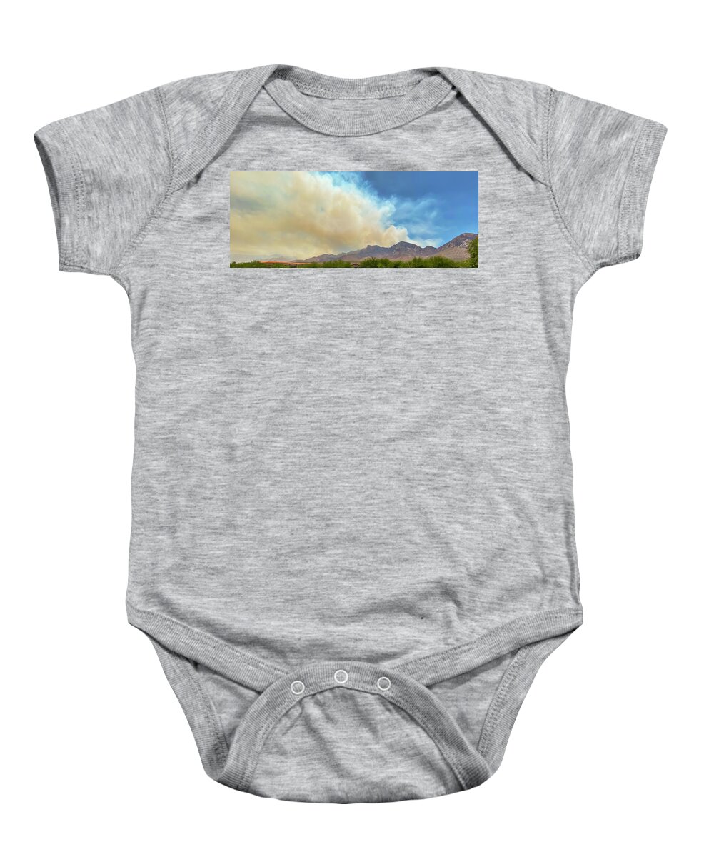 Bighornfire Baby Onesie featuring the photograph Bighorn Fire p113433 by Mark Myhaver