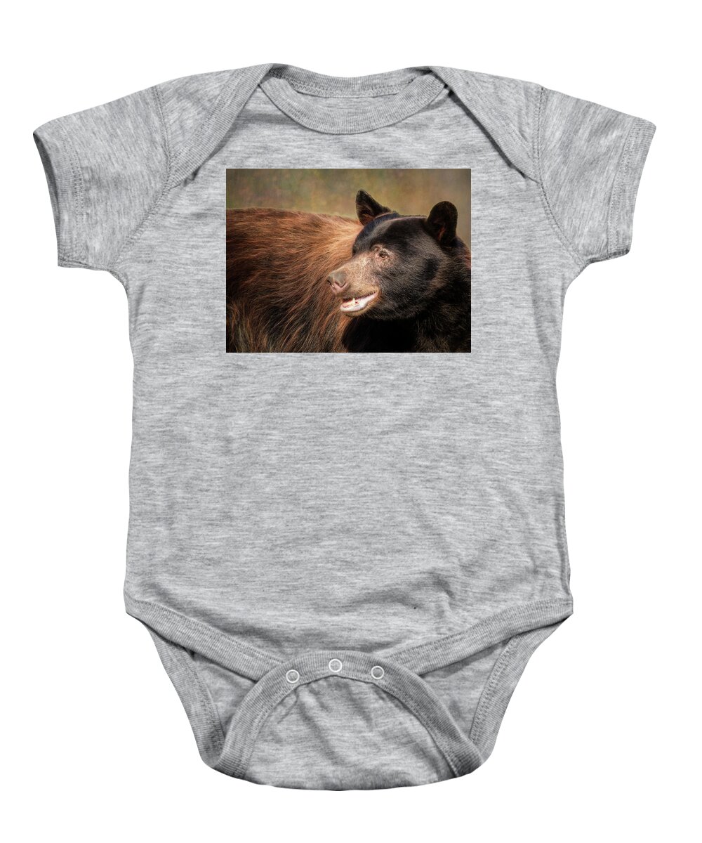 Wildlife Baby Onesie featuring the photograph Black Bear Profile by Patti Deters