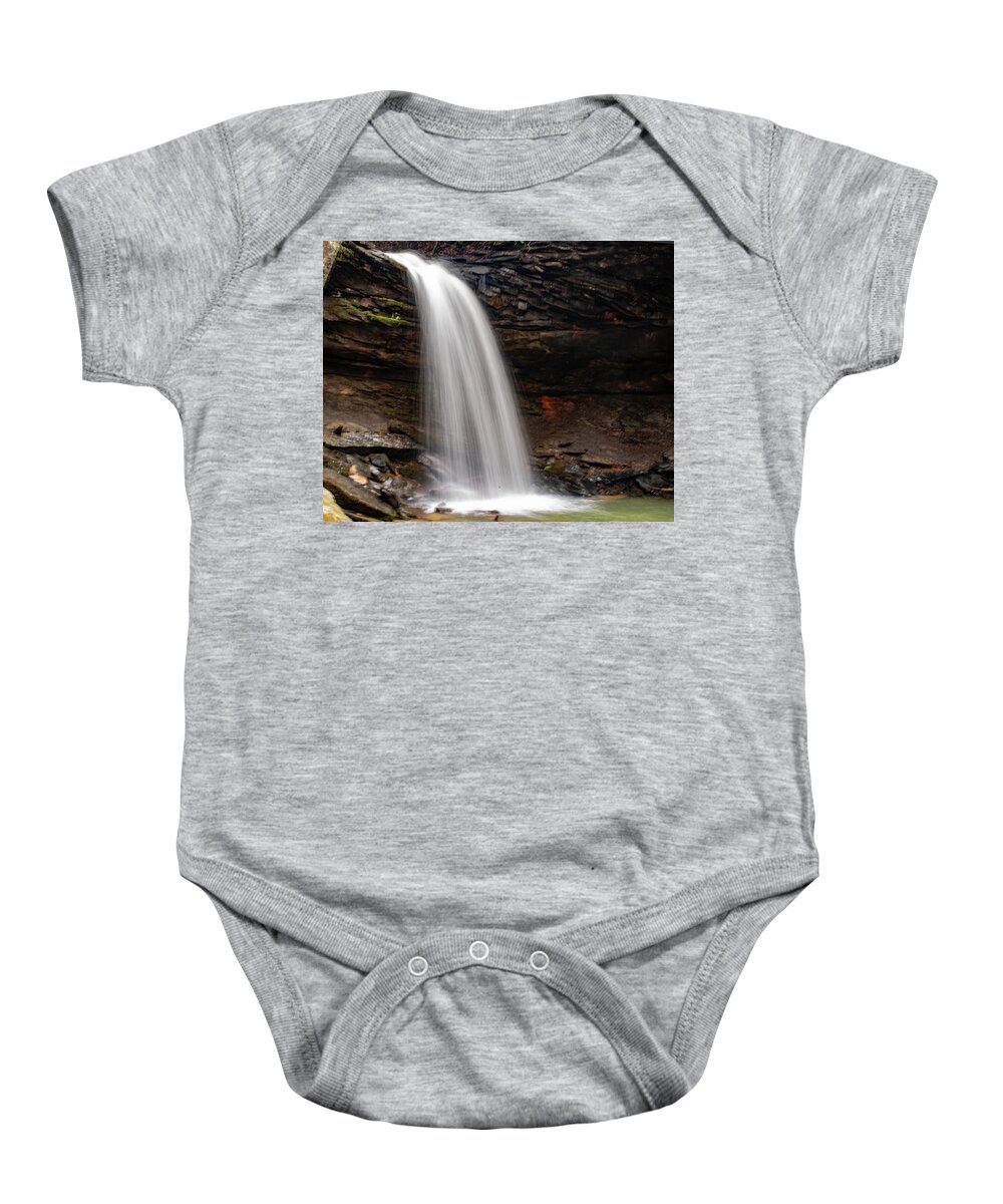 Waterfalls Baby Onesie featuring the photograph Black Fork Falls by Flees Photos