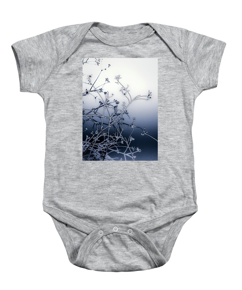 Branches Baby Onesie featuring the digital art Blue Abstract of Branches by W Craig Photography