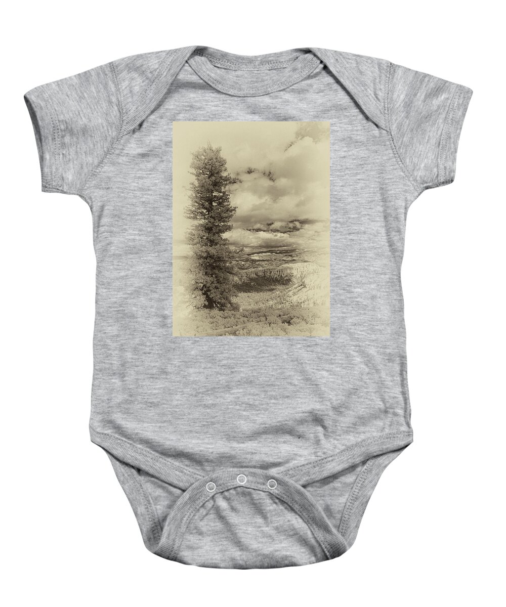 Bryce Baby Onesie featuring the photograph Bryce Canyon Overlook by Jim Cook