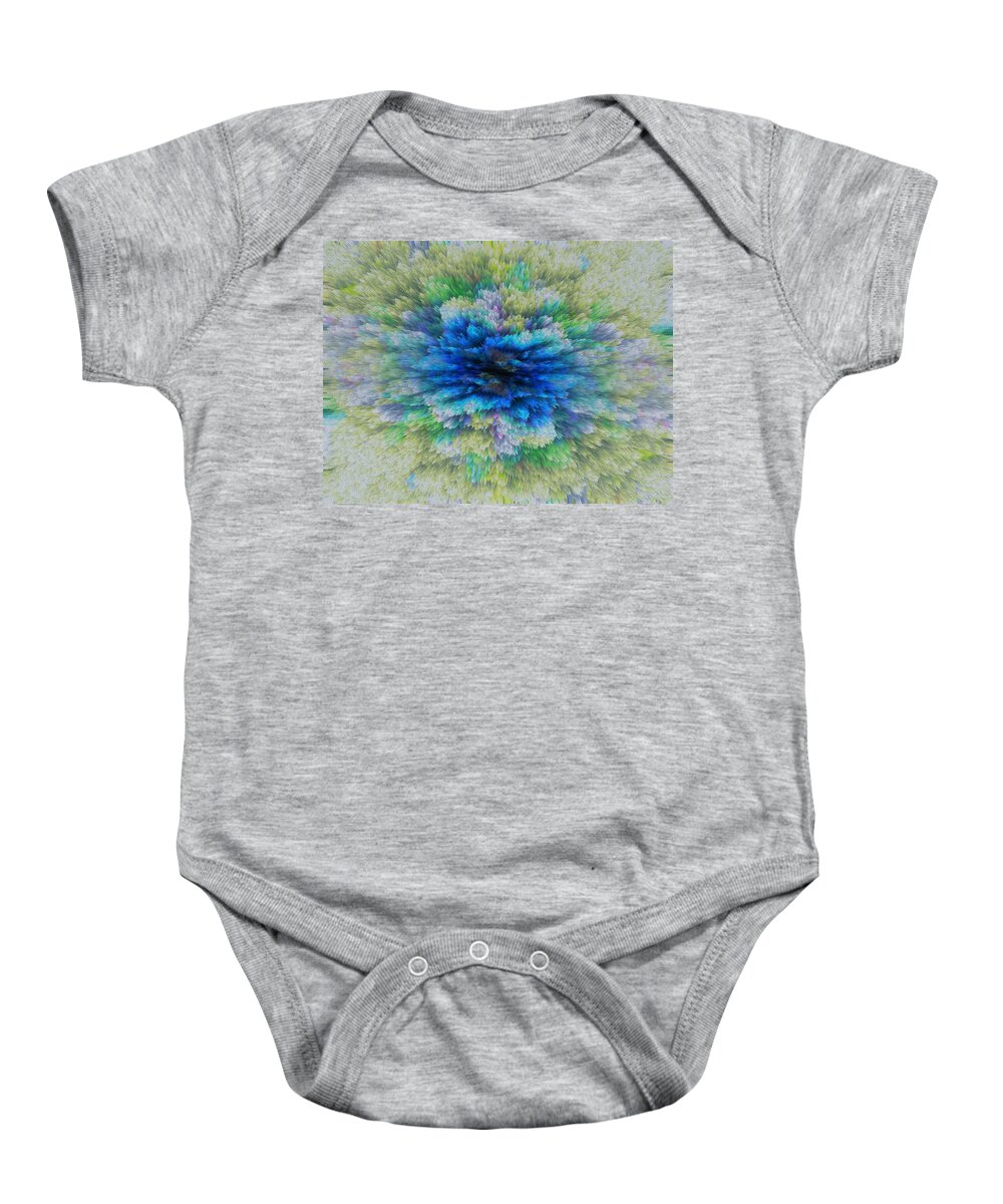 Abstract Baby Onesie featuring the photograph Burst by Amanda Rae