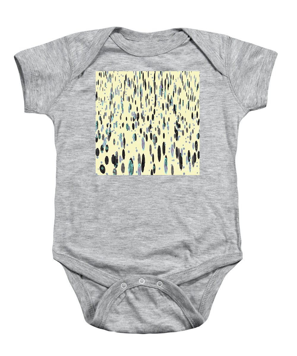 Abstract Baby Onesie featuring the digital art Busy people by Elaine Hayward
