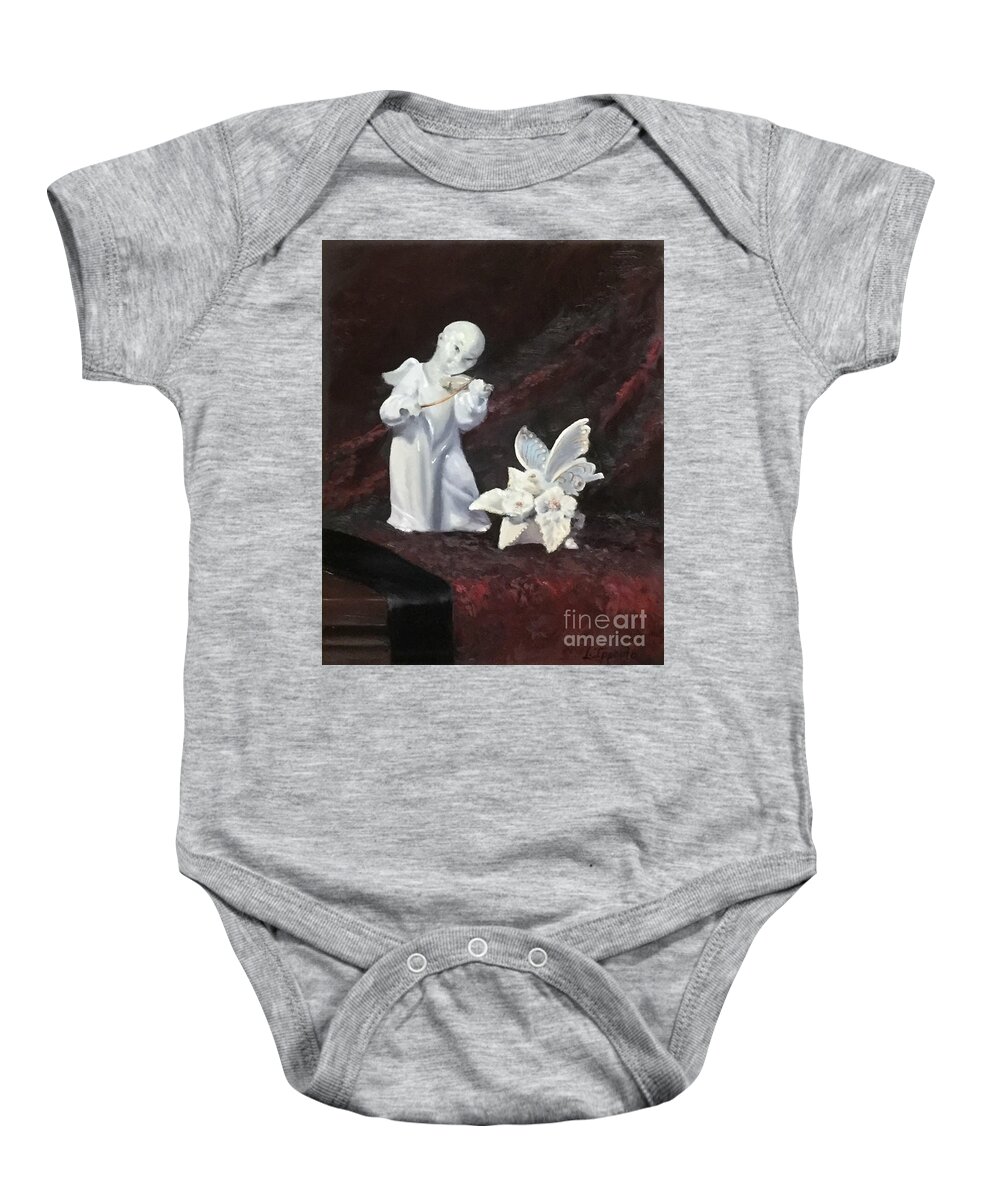 Butterfly Baby Onesie featuring the painting Butterfly Serenade by Lori Ippolito