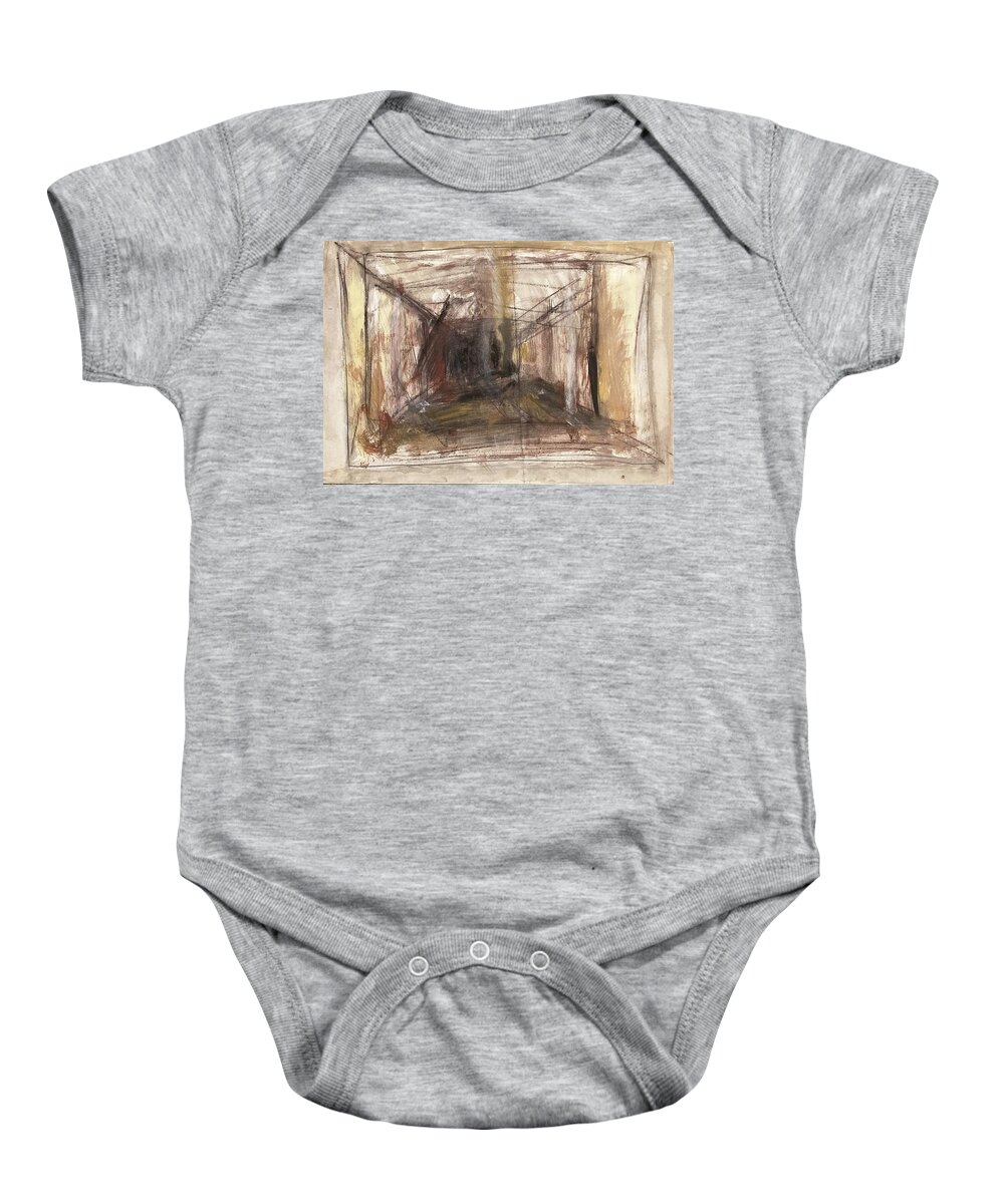 Cage Baby Onesie featuring the painting Cages I by David Euler