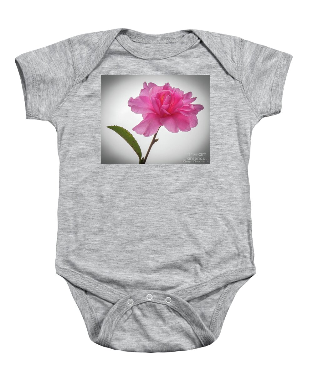 Flower Baby Onesie featuring the photograph Camellia 3 by Barry Bohn