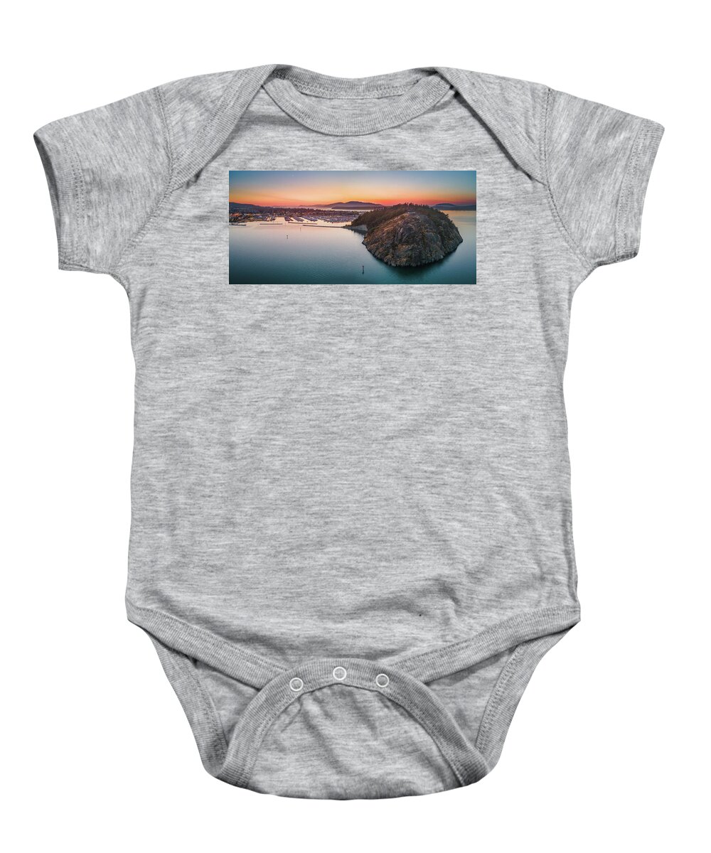 Anacortes Baby Onesie featuring the photograph Cap Sante Blue Hour by Michael Rauwolf