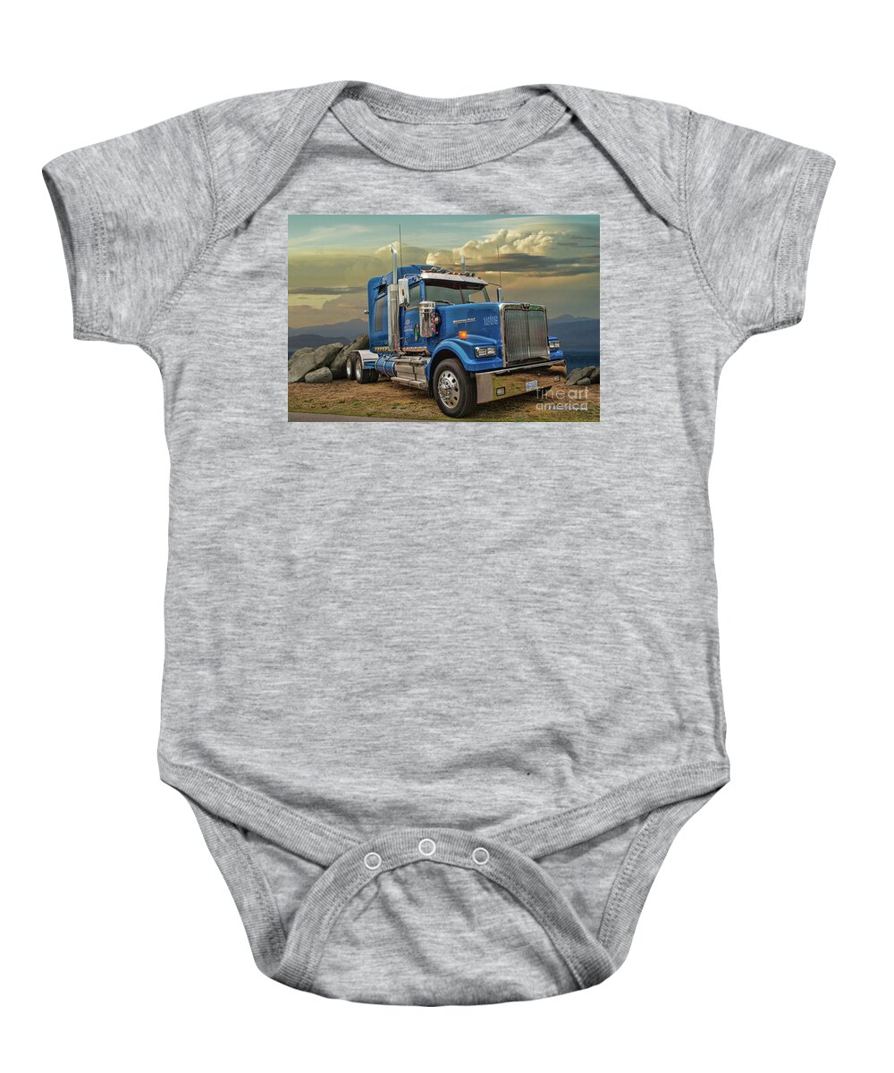 Big Rigs Baby Onesie featuring the photograph Catr9309-19 by Randy Harris