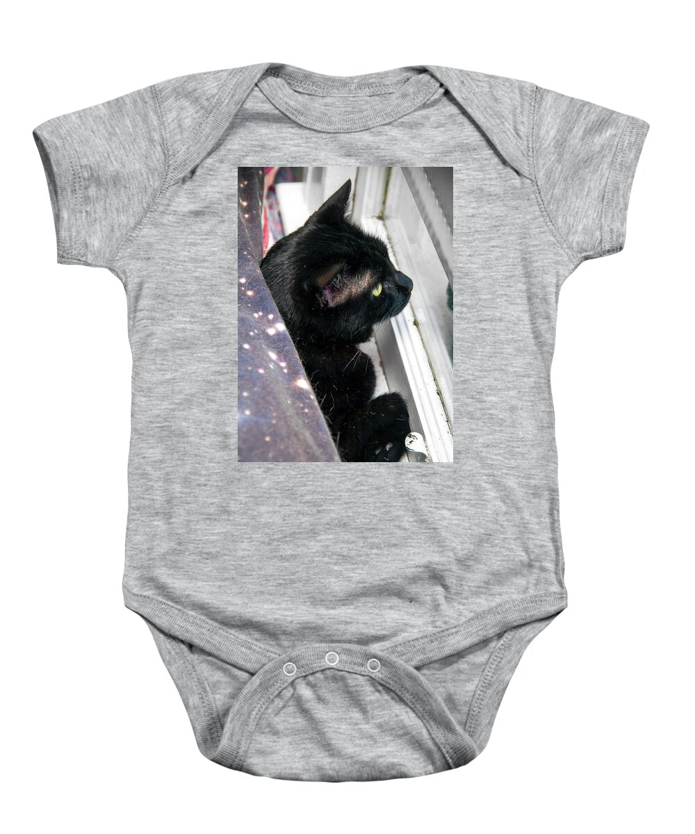 Photography Baby Onesie featuring the photograph Cats #18 by Christopher W Weeks