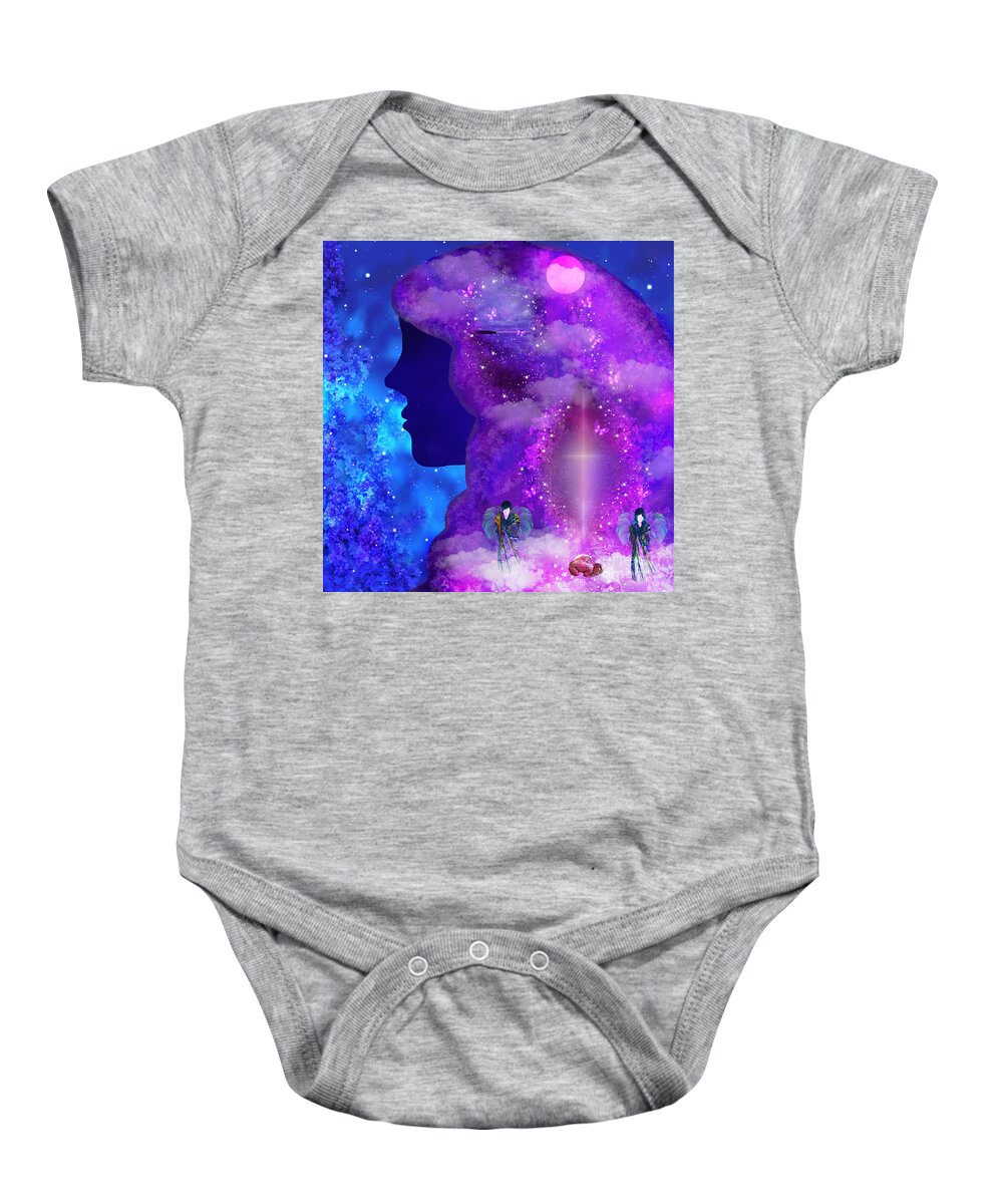 Celebration Of Woman Baby Onesie featuring the mixed media Celebration Of Woman by Diamante Lavendar