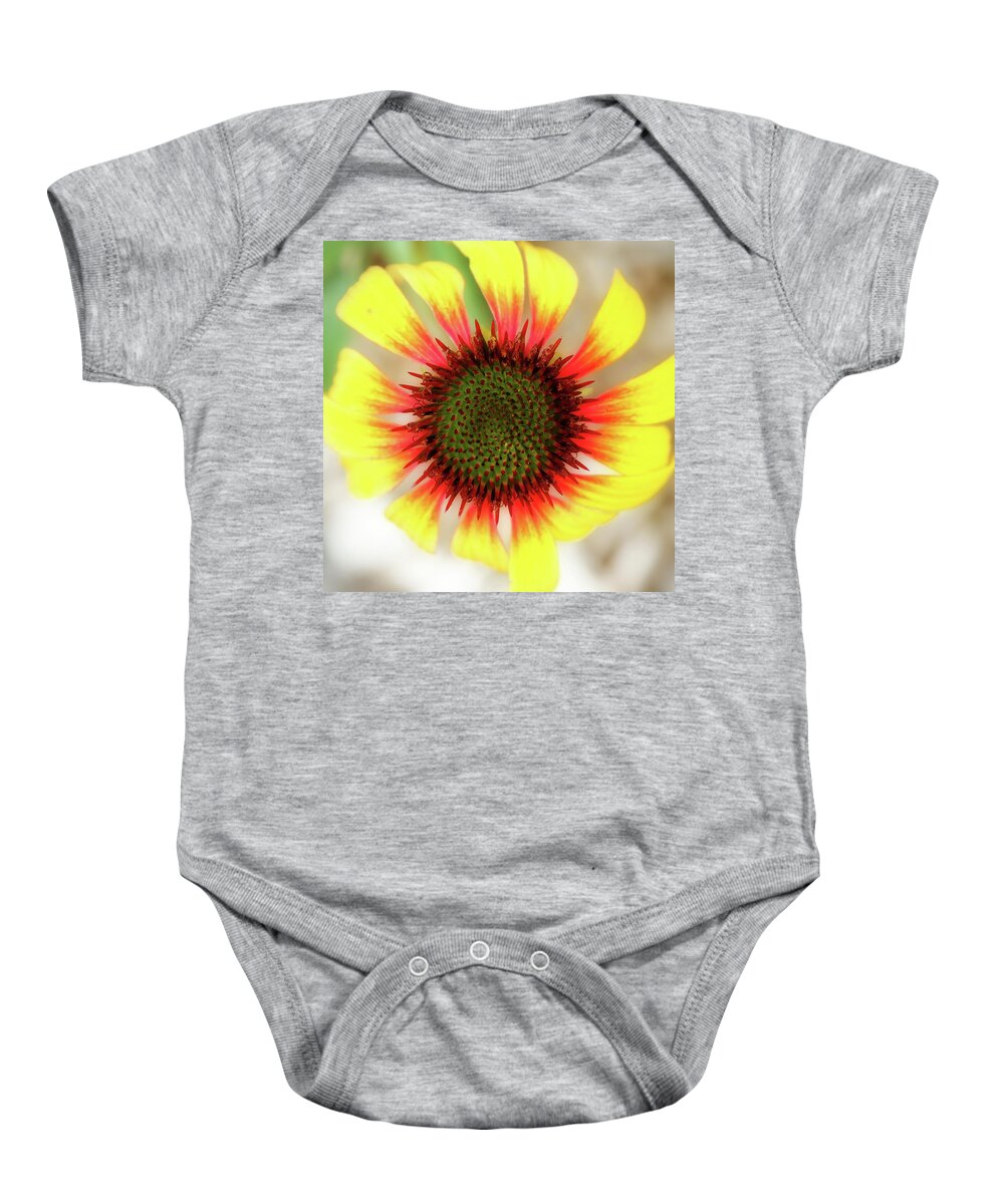 Coneflower Baby Onesie featuring the photograph Center Of Attention by Lens Art Photography By Larry Trager