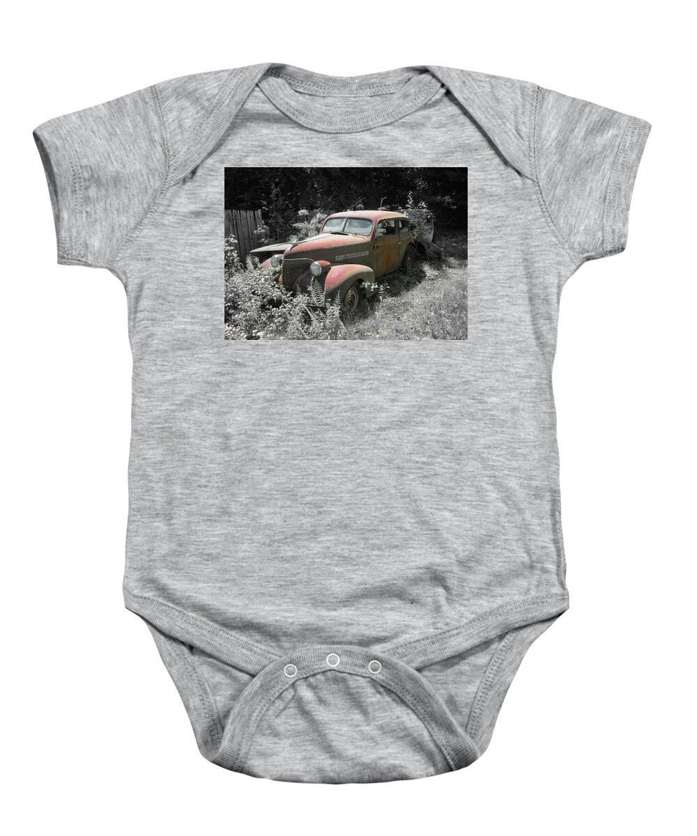 Car Baby Onesie featuring the photograph Chevy Rust by Steven Nelson