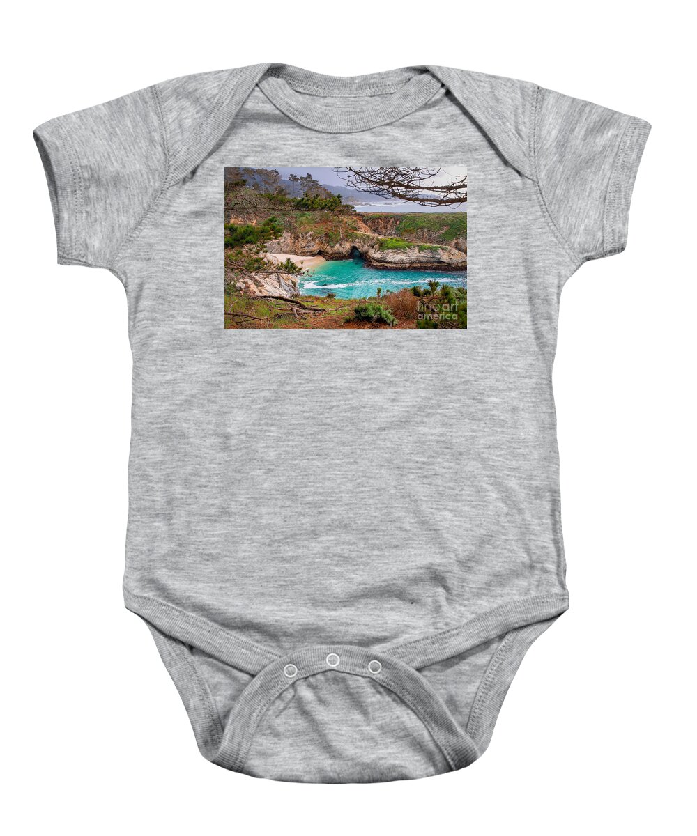 China Cove Baby Onesie featuring the photograph China Cove at Point Lobos by Charlene Mitchell