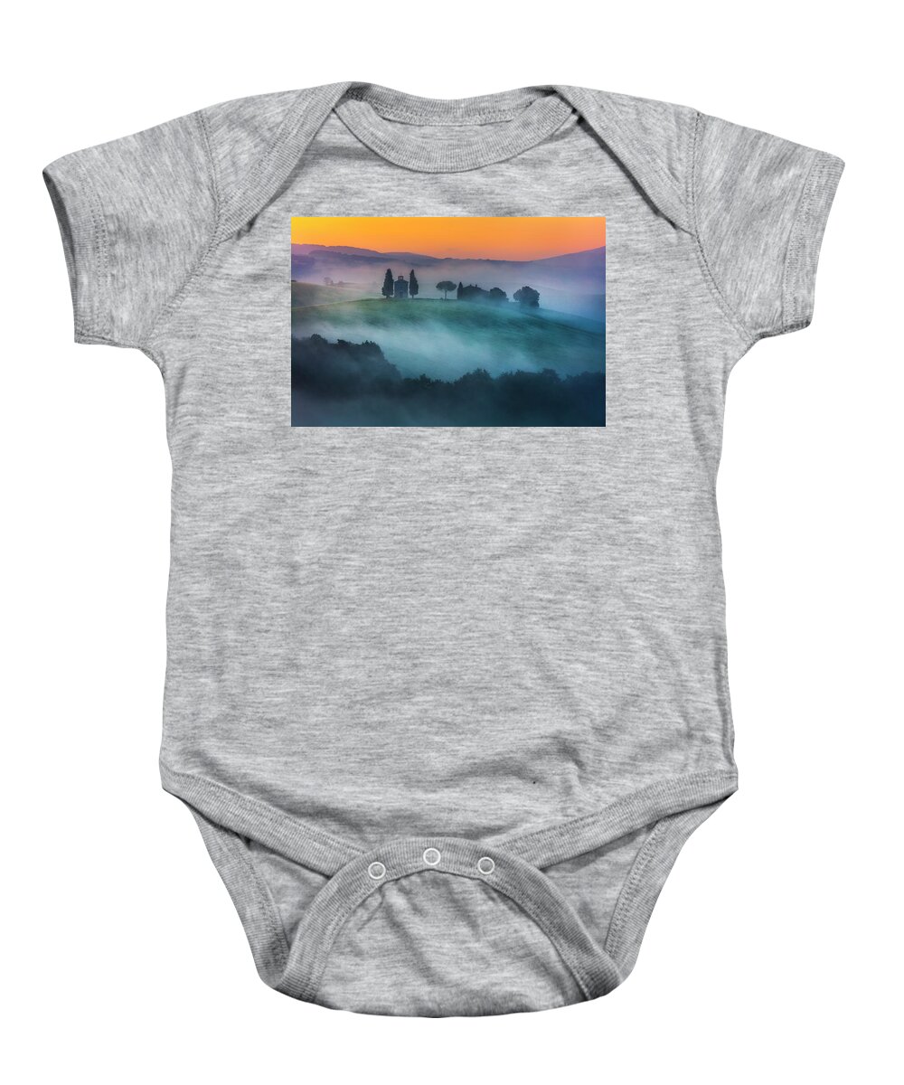 Italy Baby Onesie featuring the photograph Church On the Hill by Evgeni Dinev
