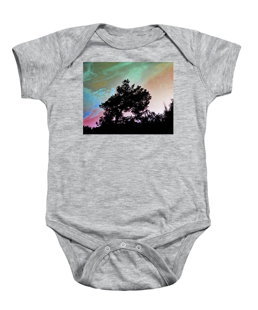 Tree Baby Onesie featuring the photograph Classic Leaning Tree by Andrew Lawrence