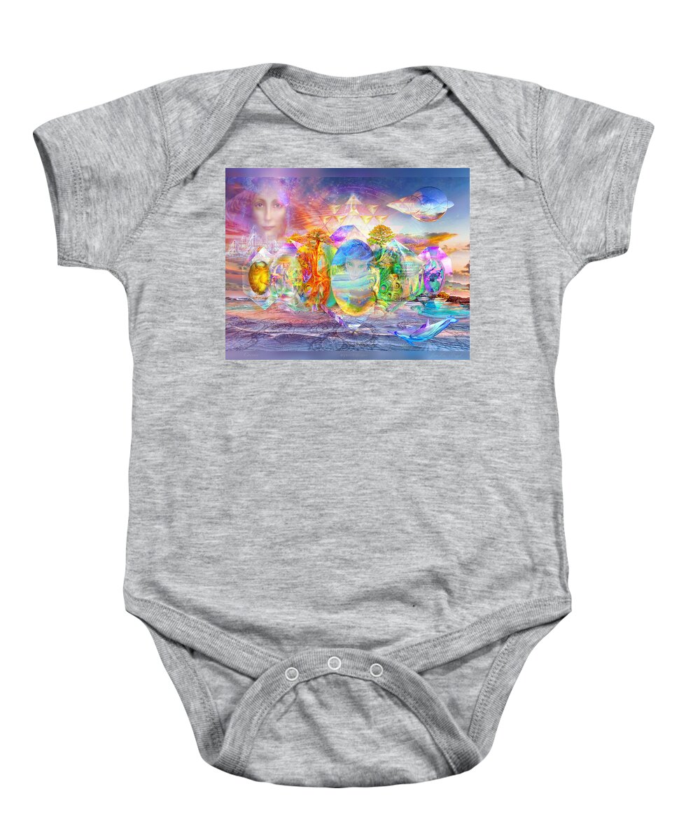 Jean-luc Bozzoli Baby Onesie featuring the digital art Cocoon by Jean-Luc Bozzoli