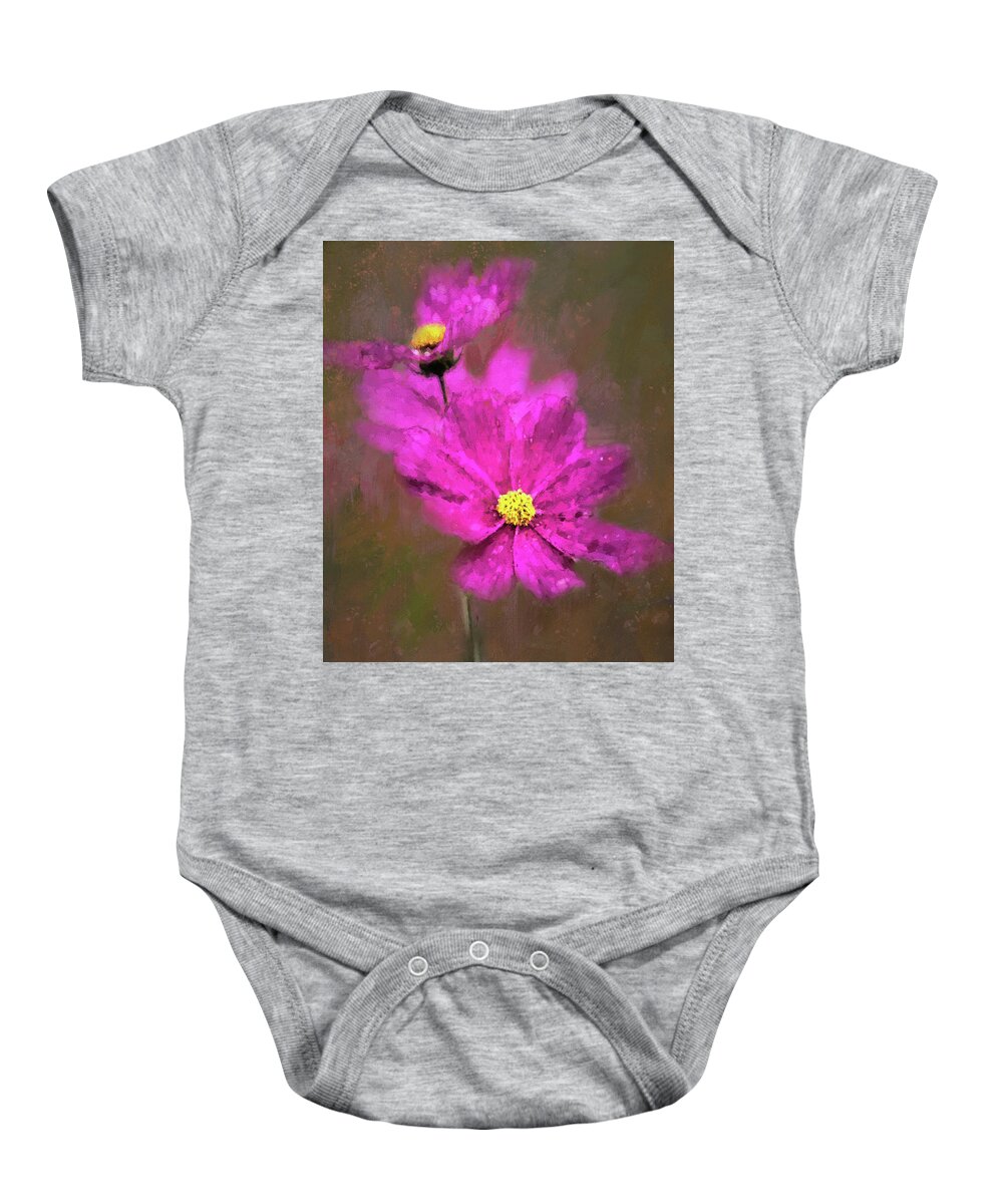 Cosmos Baby Onesie featuring the photograph Colorful Cosmos by HH Photography of Florida
