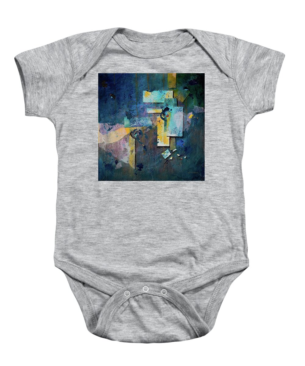 Abstract Baby Onesie featuring the painting Connections by Lee Beuther