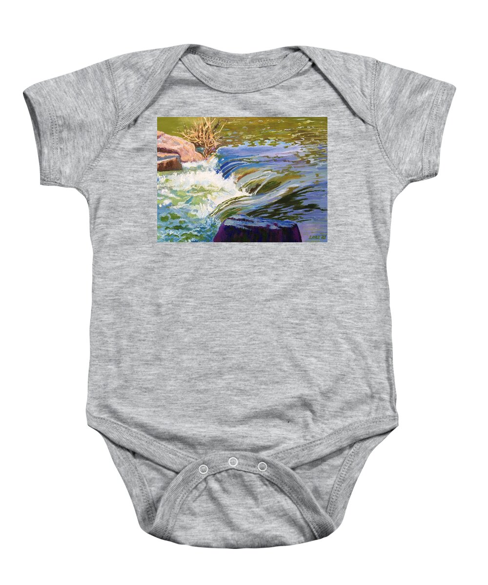 Refreshing Baby Onesie featuring the painting Cool Respite by Mark Lore