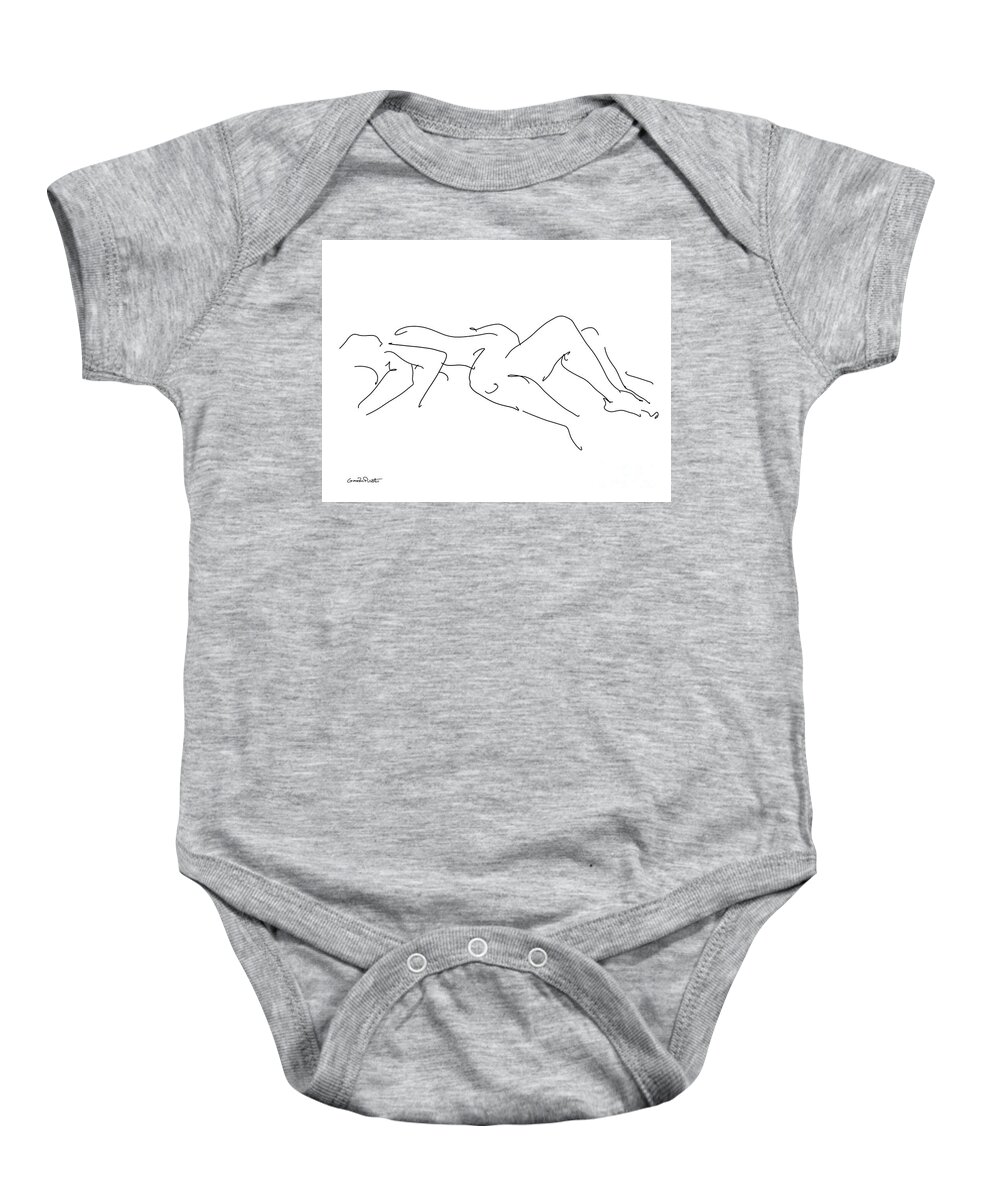 Couples Baby Onesie featuring the drawing Couples Erotic Art 4 by Gordon Punt