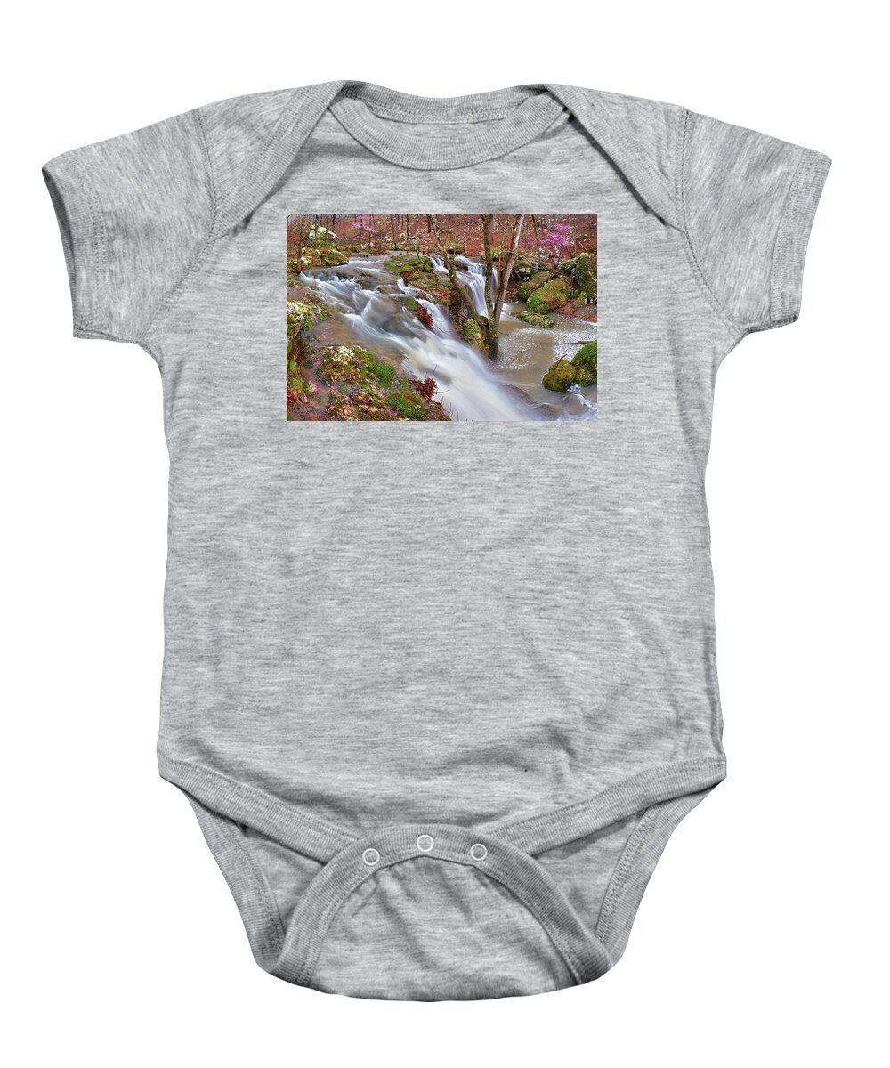 Waterfall Baby Onesie featuring the photograph Coward's Hollow Shut-ins I by Robert Charity