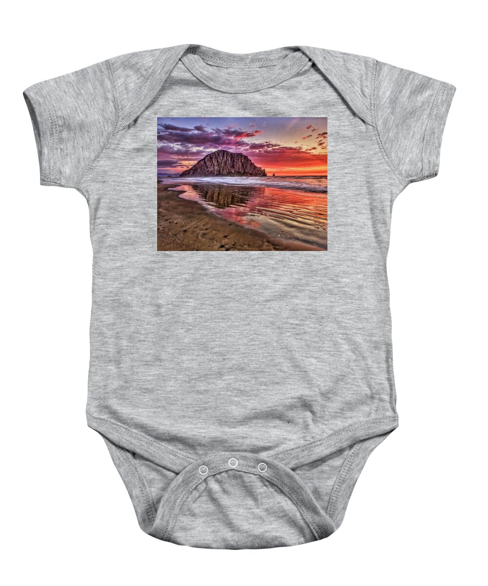 Sunset Baby Onesie featuring the photograph Crimson Sunset by Beth Sargent