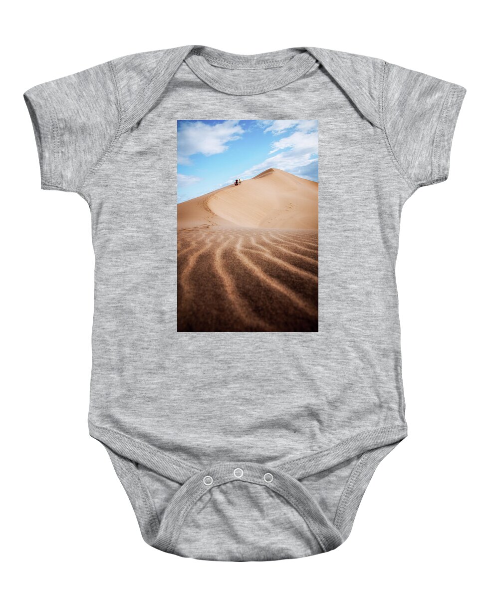 Awesome Baby Onesie featuring the photograph Crossing Sand Dune by Khanh Bui Phu