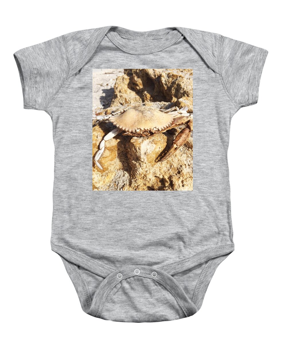 Crusty Crab Baby Onesie featuring the photograph Crusty Crab by M West