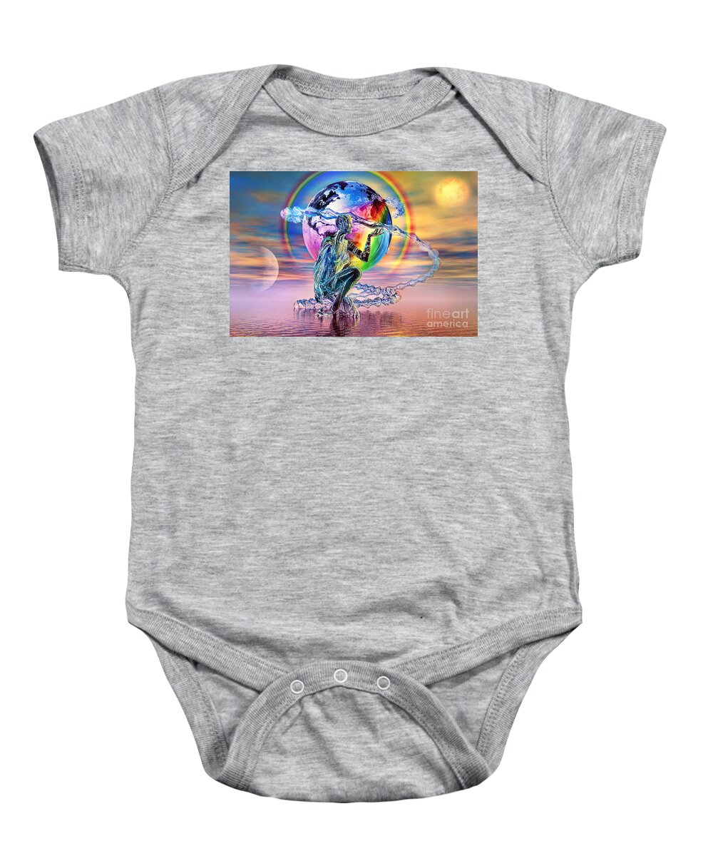 Crystal Planet Baby Onesie featuring the digital art Crystal Planet X by Shadowlea Is