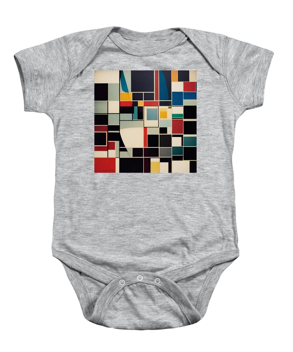 Art Baby Onesie featuring the digital art Cube - No.26 by Fred Larucci