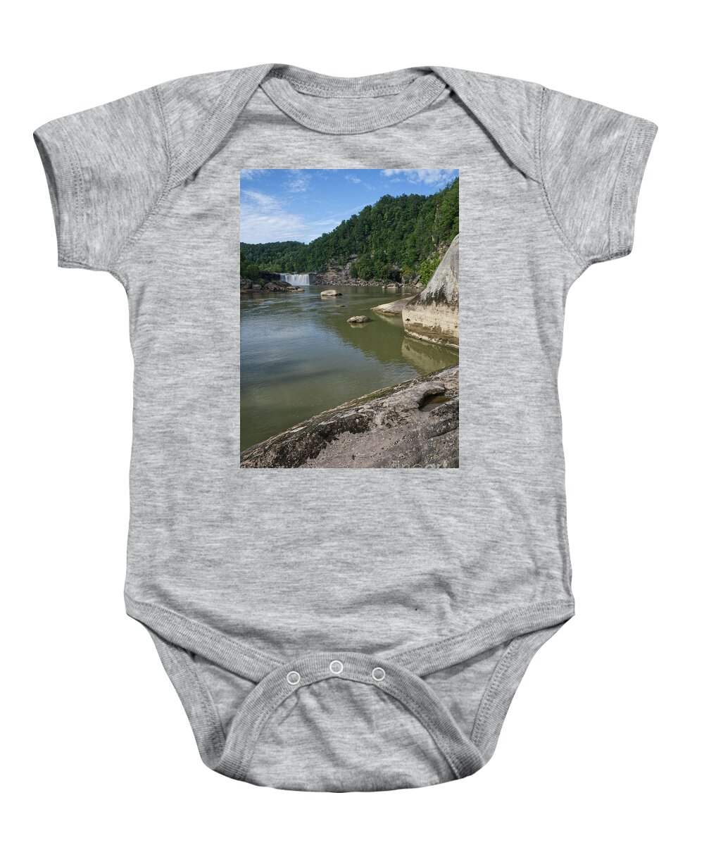 Cumberland Falls Baby Onesie featuring the photograph Cumberland Falls 43 by Phil Perkins
