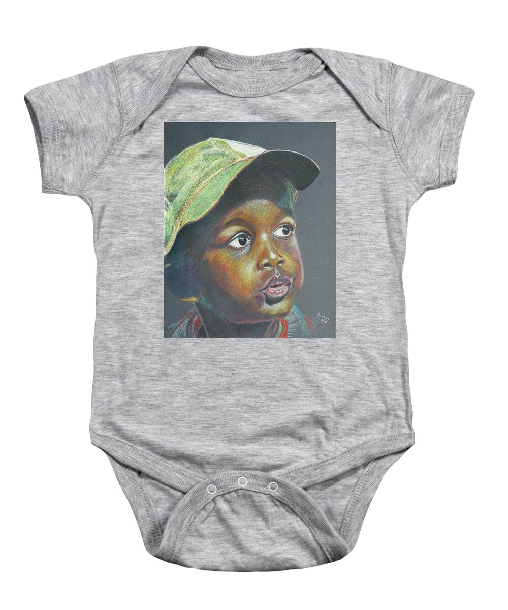 Popular Artwork Baby Onesie featuring the painting Day Dreaming at Age Two by Dorsey Northrup