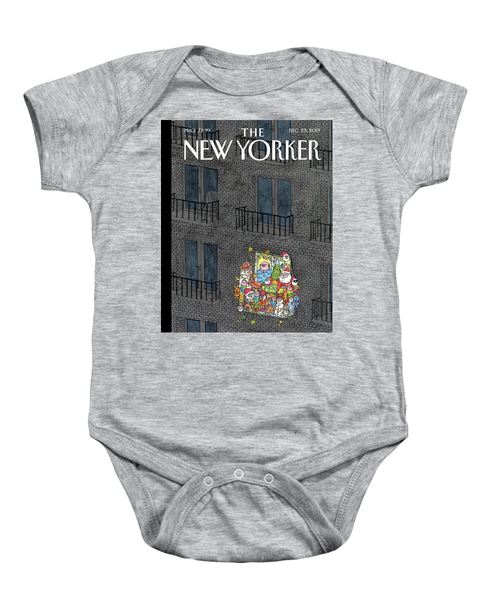 Decking The Deck Baby Onesie featuring the painting Decking the Deck by Edward Steed