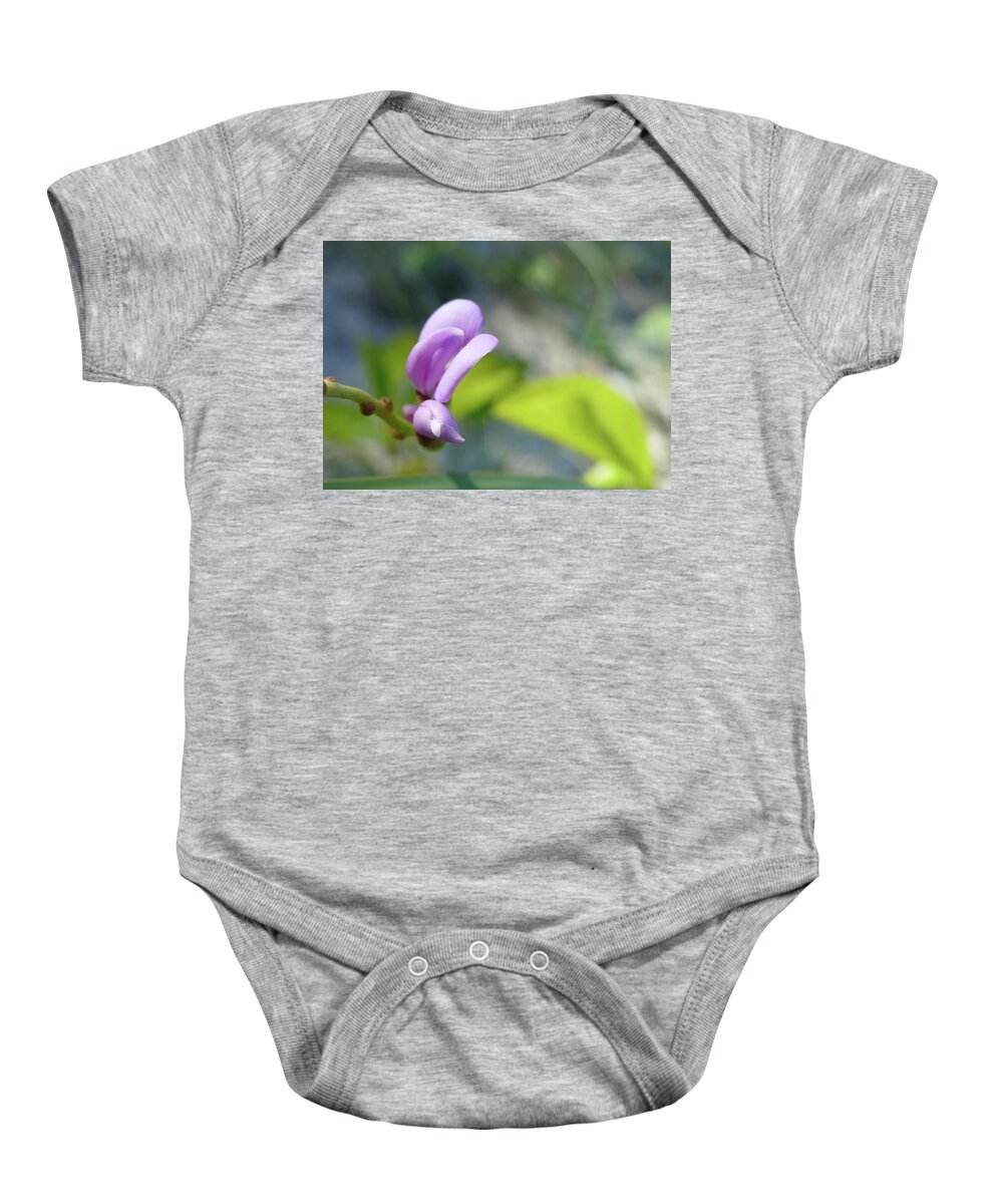 Flowers Baby Onesie featuring the photograph Delicate Pink Beach Flower by Maryse Jansen