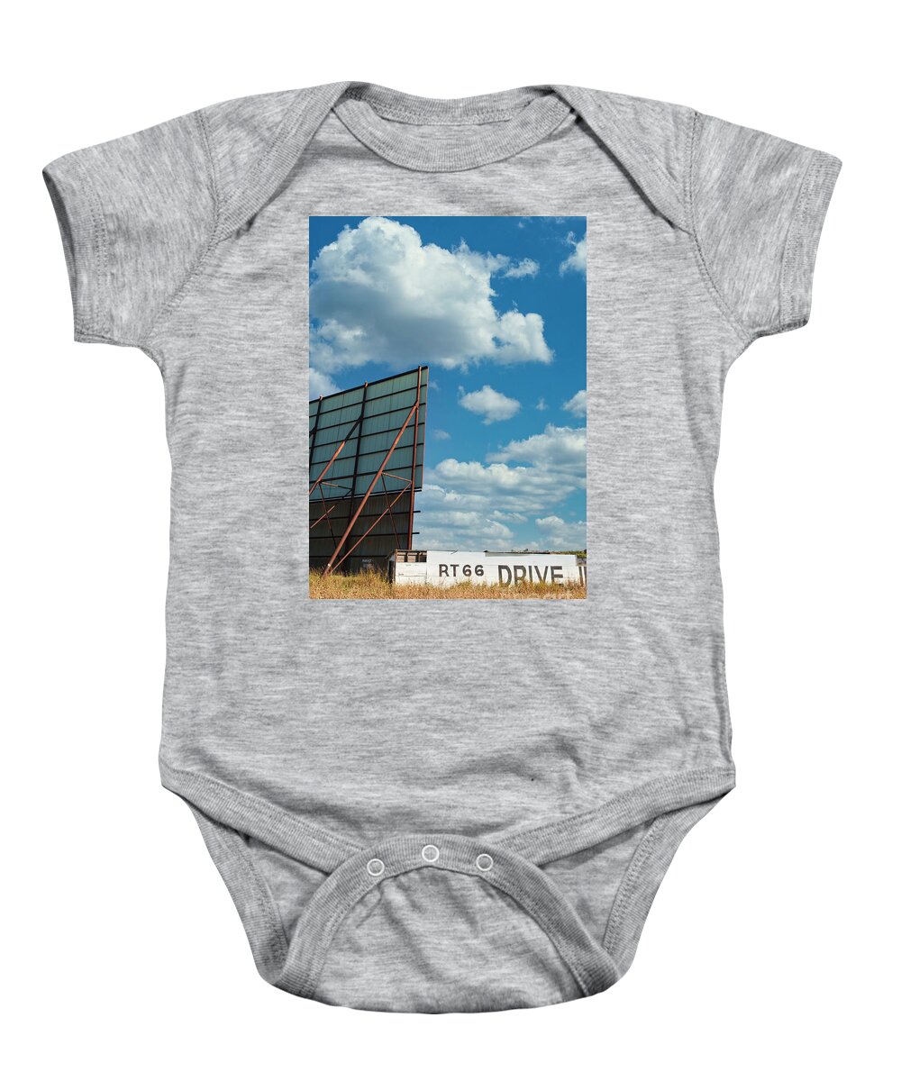 Drive-in Baby Onesie featuring the photograph Drive-In Memories by Andrea Smith
