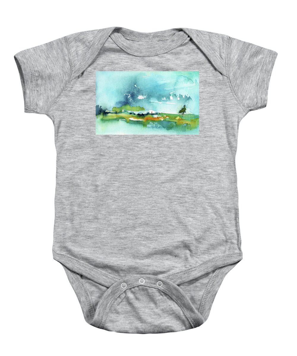 Aquarelle Baby Onesie featuring the painting Early Morning 33 bis by Miki De Goodaboom