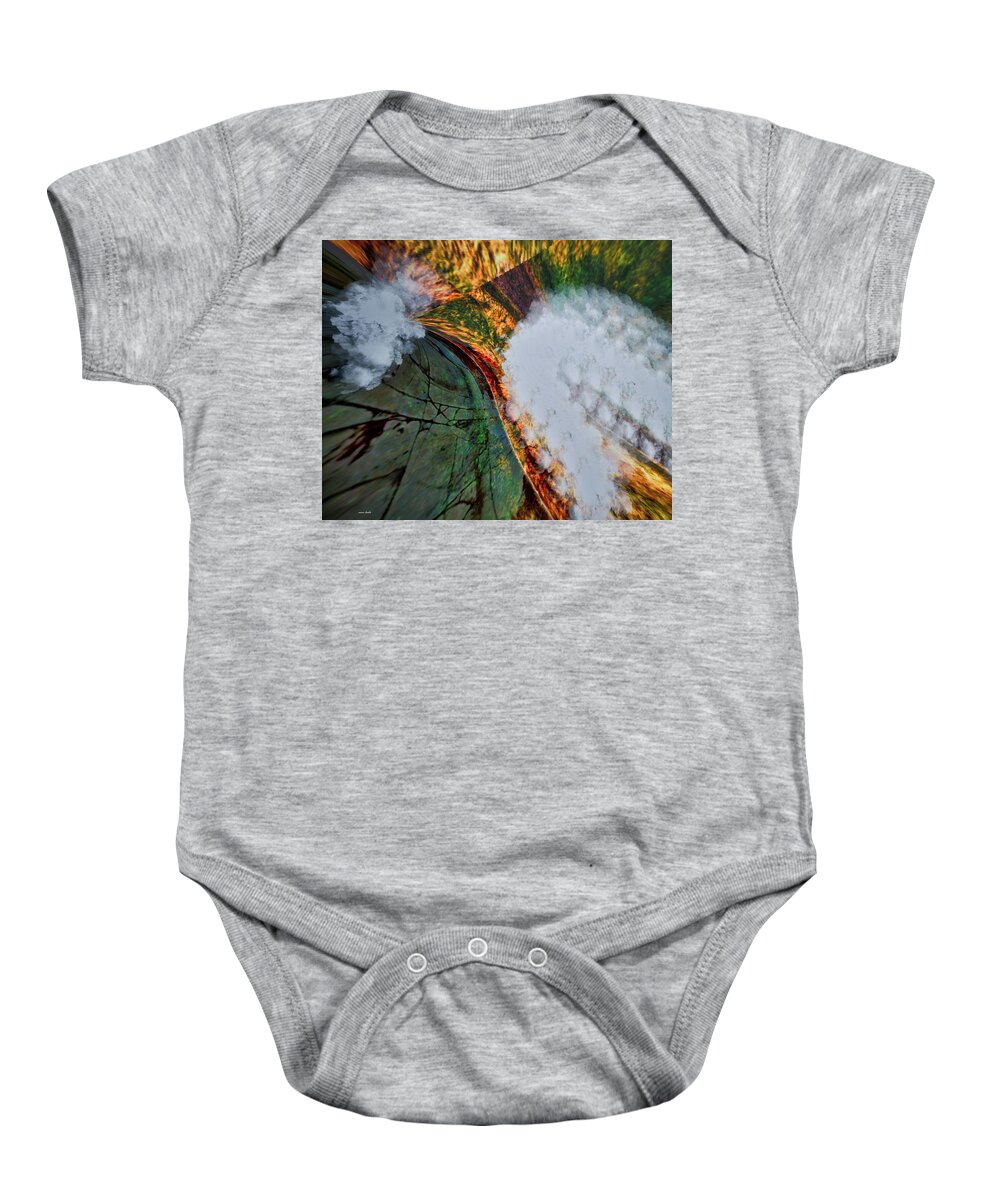 Abstract Baby Onesie featuring the digital art Earthy Surrealism by Norman Brule
