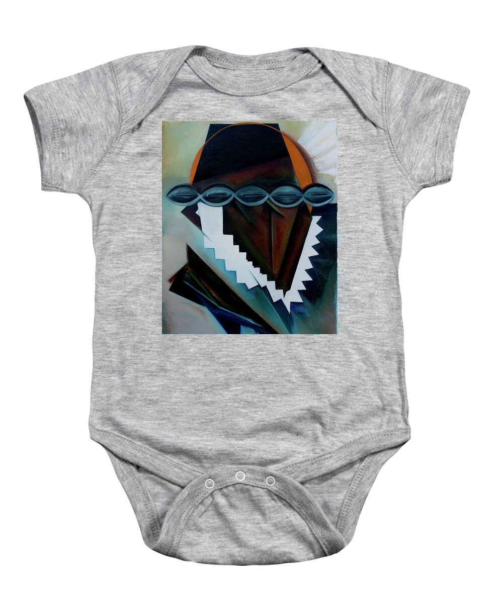 Jazz Baby Onesie featuring the painting Eastern Horizon / Revisit The Son by Martel Chapman