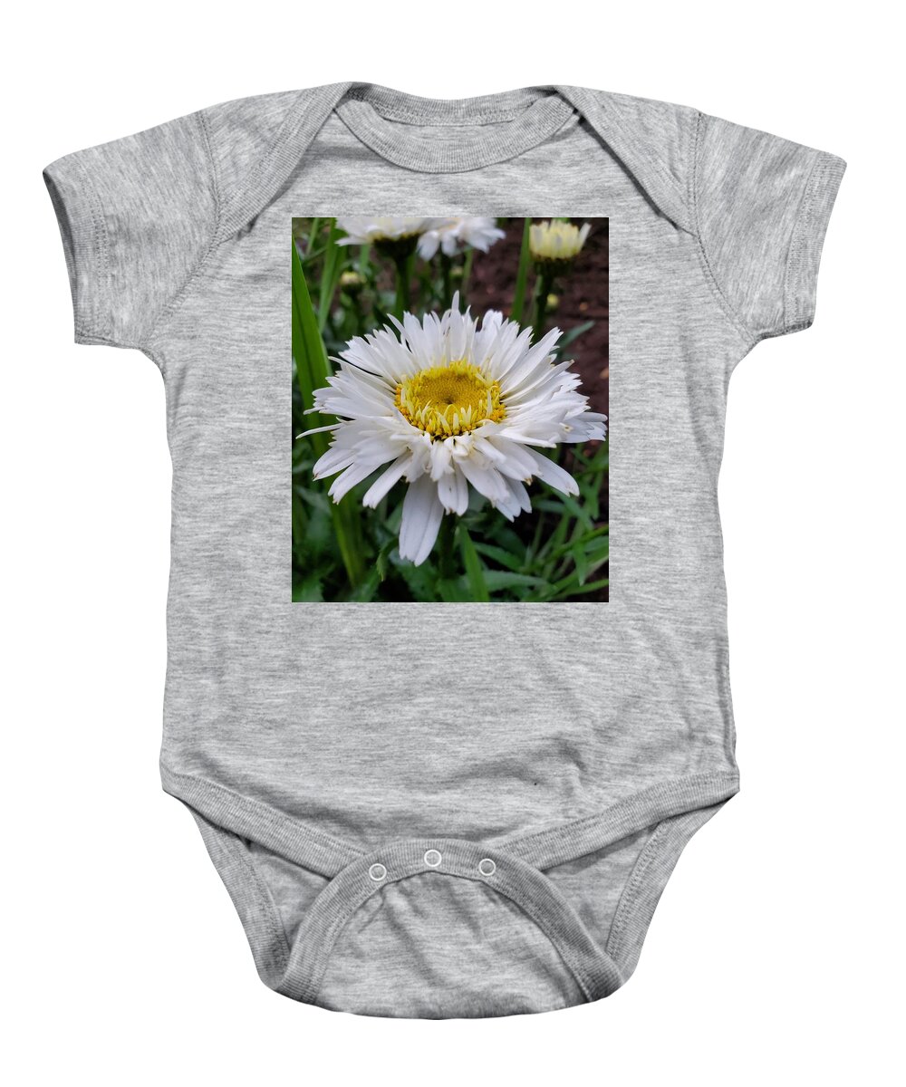 White Flower Baby Onesie featuring the photograph Elegance by Chris Naggy
