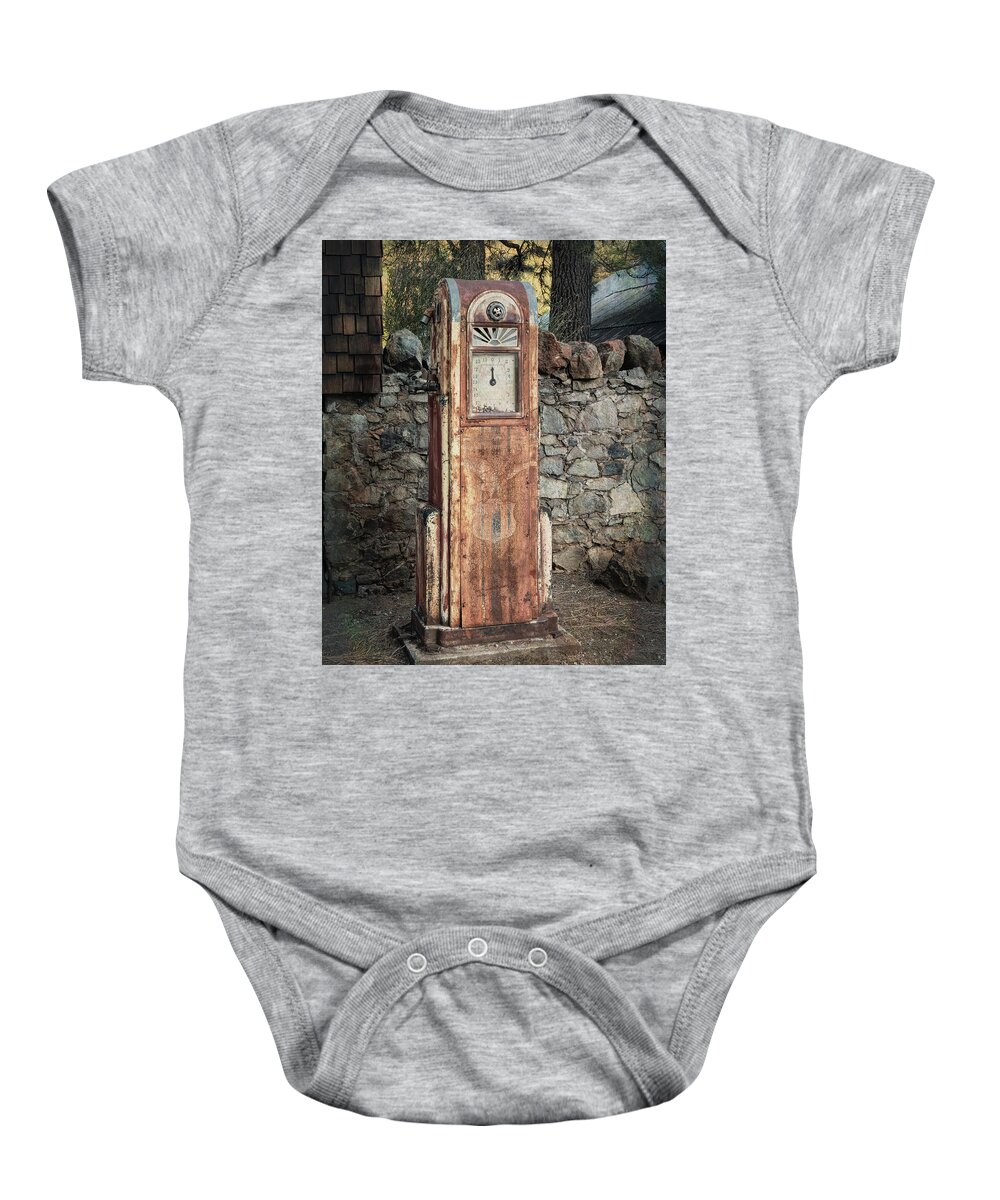 Olympus Baby Onesie featuring the photograph Empire Mine Pump by Alan Kepler