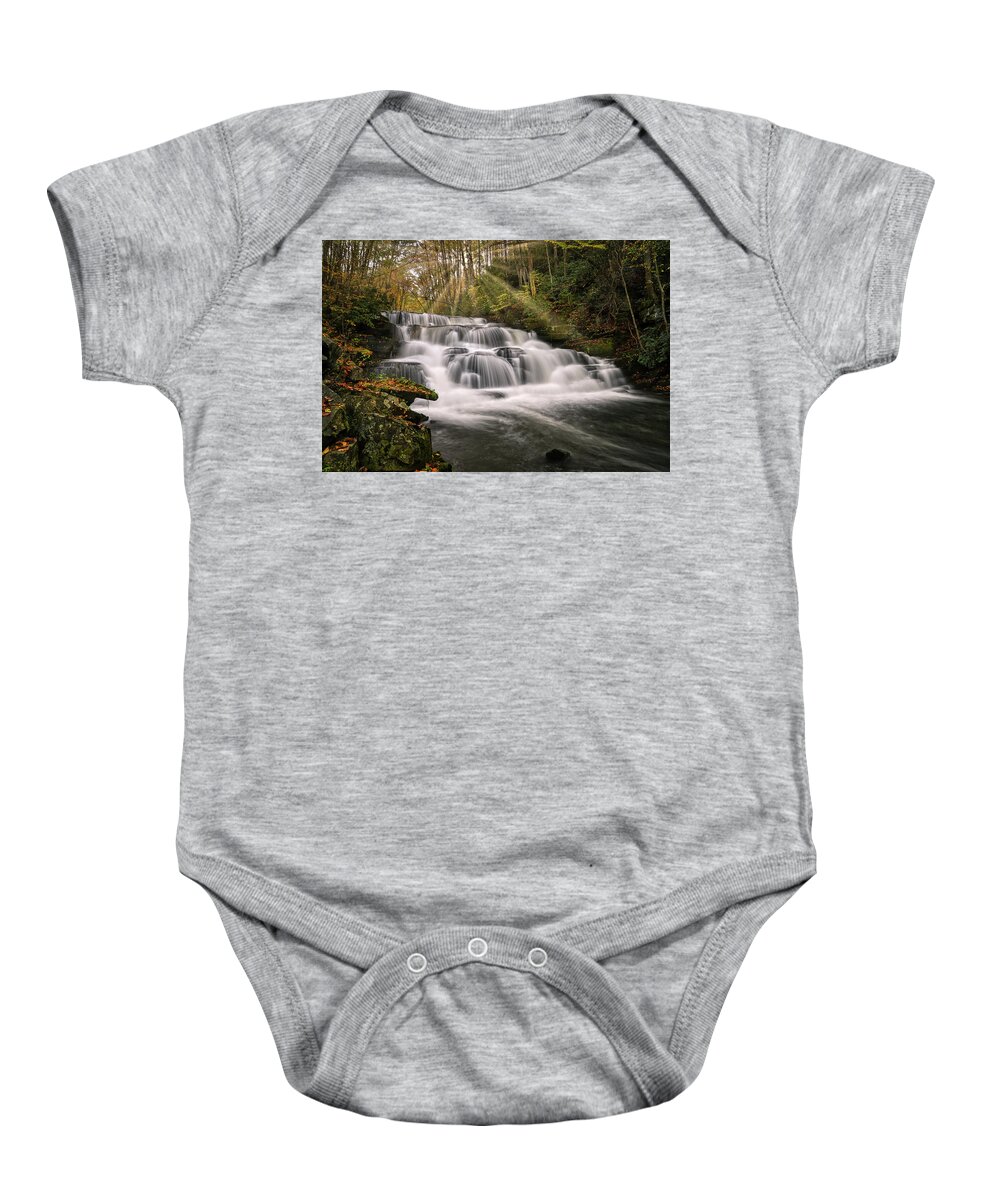 Waterfall Baby Onesie featuring the photograph Enchanted Forest by Eric Haggart