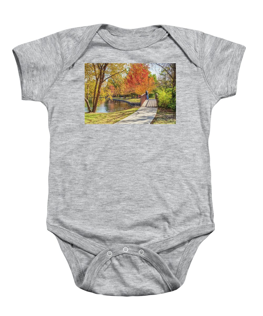 Fall Baby Onesie featuring the photograph Enjoying A Fall Afternoon by Jennifer White