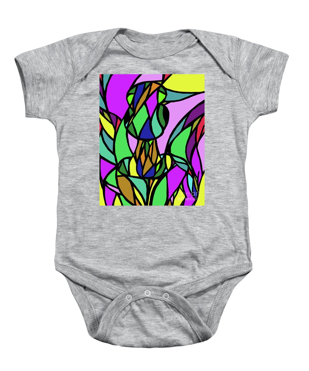 Canada Baby Onesie featuring the digital art ET Mosaic by Mary Mikawoz