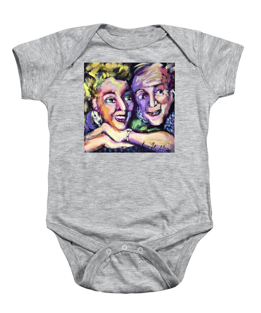Painting Baby Onesie featuring the painting Ethel and Fred by Les Leffingwell