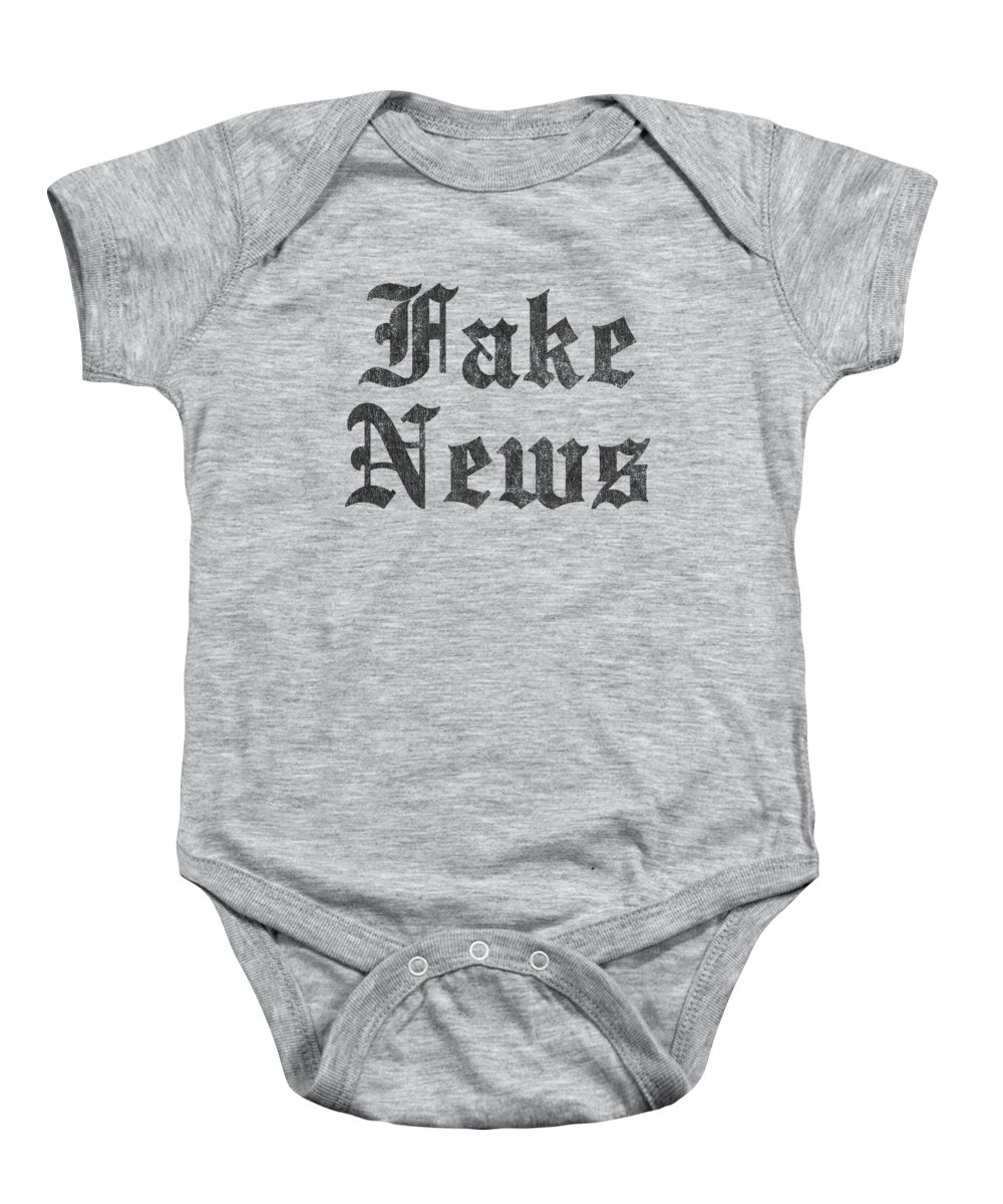 Cool Baby Onesie featuring the digital art Fake News Retro by Flippin Sweet Gear