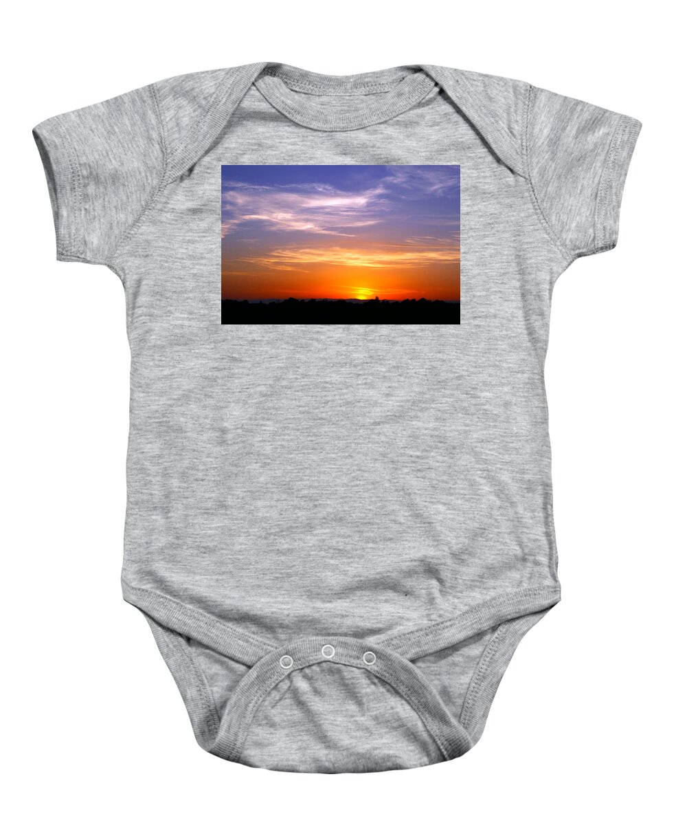  France Baby Onesie featuring the photograph Fantastic Sunset Over the French Countryside by Jeremy Hayden
