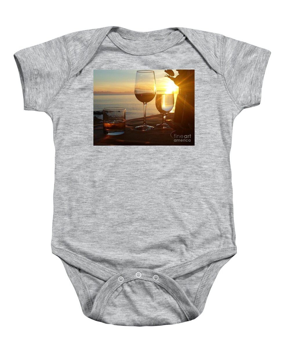 #lagunabeach #sunset #california #sprucewoodstudios Baby Onesie featuring the photograph Filtered Sunset by Charles C Vice